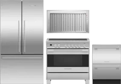 4 Piece Package Includes Refrigerator, Range, Hood And Dishwasher
